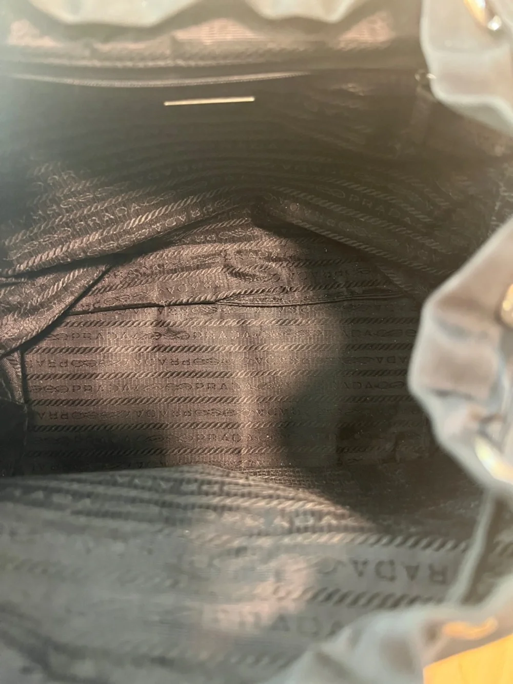 Prada Black Nylon Backpack with Leather Trim - Picture 6 of 8